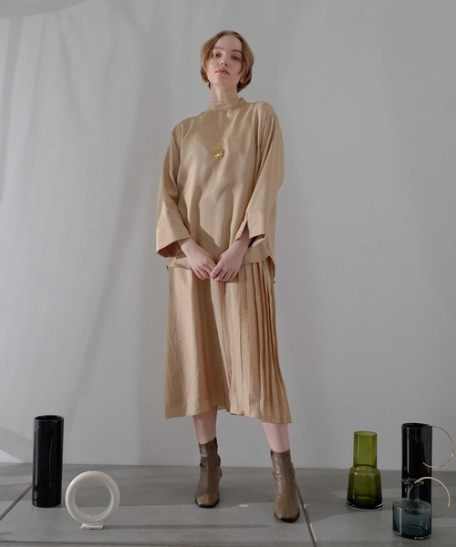 「PUBLIC TOKYO」 長袖ブラウス FREE キャメル レディース_画像7