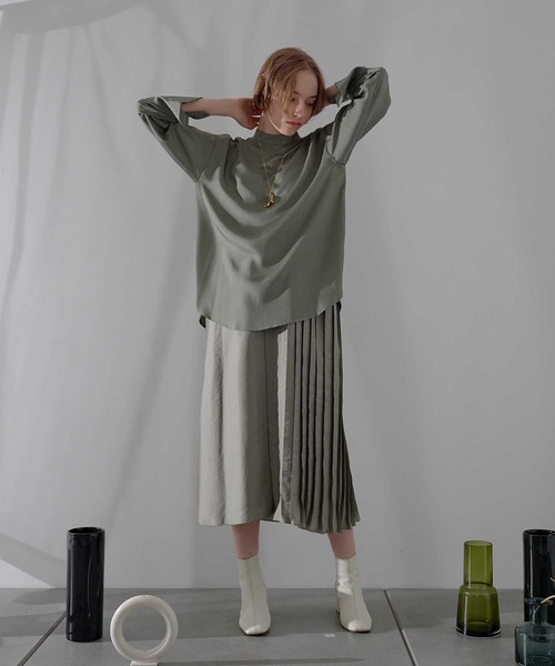 「PUBLIC TOKYO」 長袖ブラウス FREE キャメル レディース_画像9