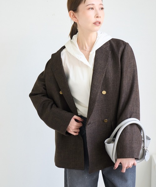 ROPE PICNIC ツイード風ジャケット 38 ROPE' PICNIC ジャケット テーラードジャケット スリートーン