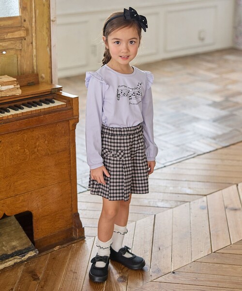 ANY（エニィ） パンツ チェック柄 ショートパンツ キッズ 子供服