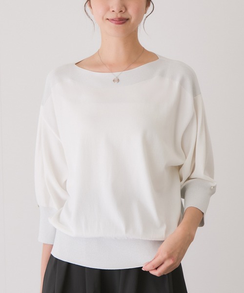 パフスリーブニット 7-IDconcept.｜ラメパフスリーブニットプルオーバー | Rakuten