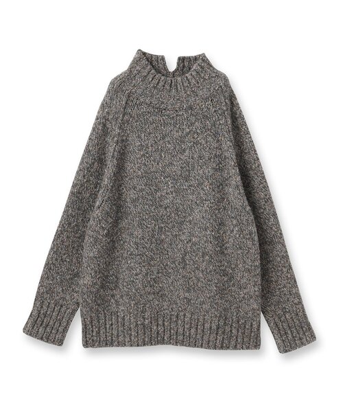 アンタイトル（UNTITLED）/【ゆったりサイズ】シルクネップ　ボトルネックニット UNTITLED（アンタイトル） ニット セーター 「ゆったりサイズ