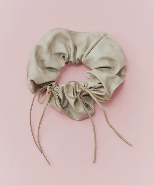 Su1.（スイ） シュシュ 「Su1.」スウェードリボン×フェイクレザー