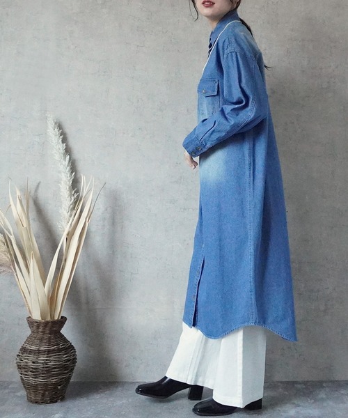 Emma（エマ） シャツワンピース デニムシャツワンピース : ZOZOTOWN