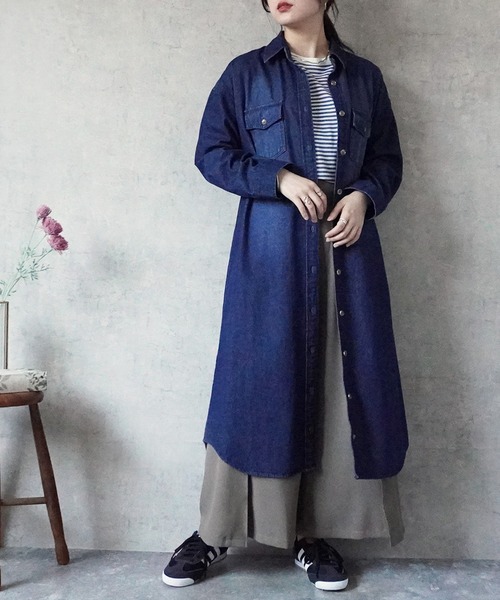 Emma（エマ） シャツワンピース デニムシャツワンピース : ZOZOTOWN