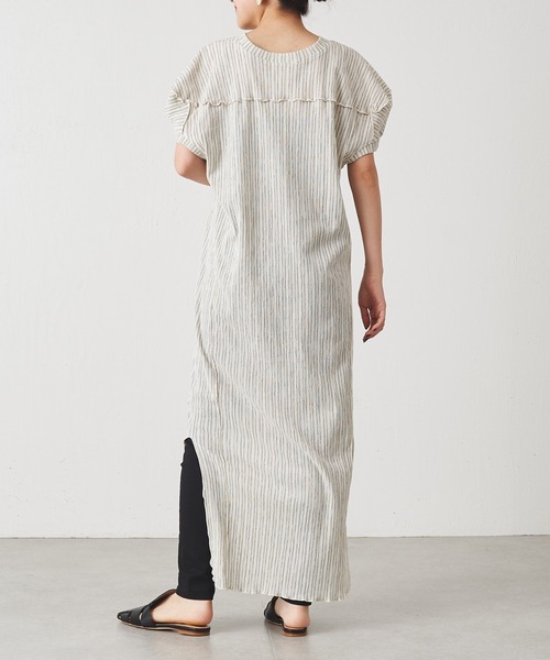 「BEARDSLEY」 半袖ワンピース FREE ホワイト レディース_画像3