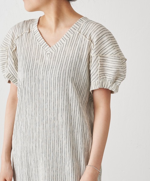 「BEARDSLEY」 半袖ワンピース FREE ホワイト レディース_画像4