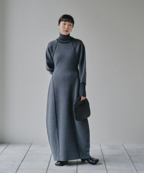 「TODAYFUL」 ニットワンピース 38inch オリーブ レディース_画像4