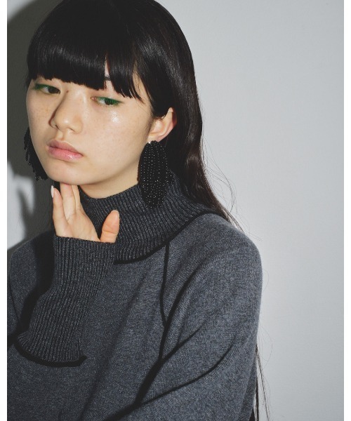 「TODAYFUL」 ニットワンピース 38inch オリーブ レディース_画像9