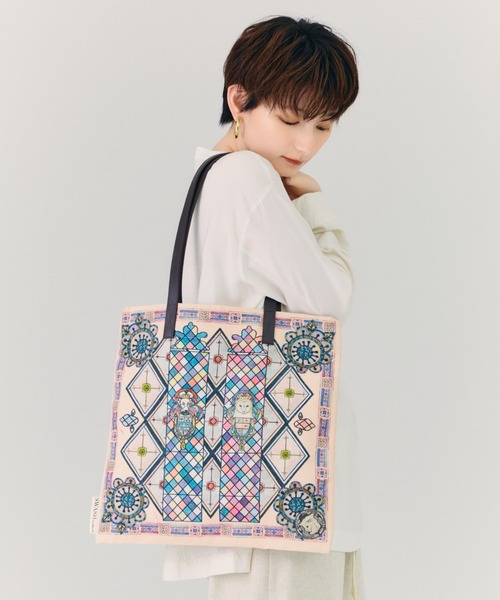 SWASH LONDON トートバッグ トートバッグ コットンプリント 
