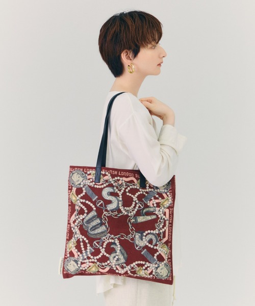 SWASH LONDON トートバッグ トートバッグ コットンプリント 
