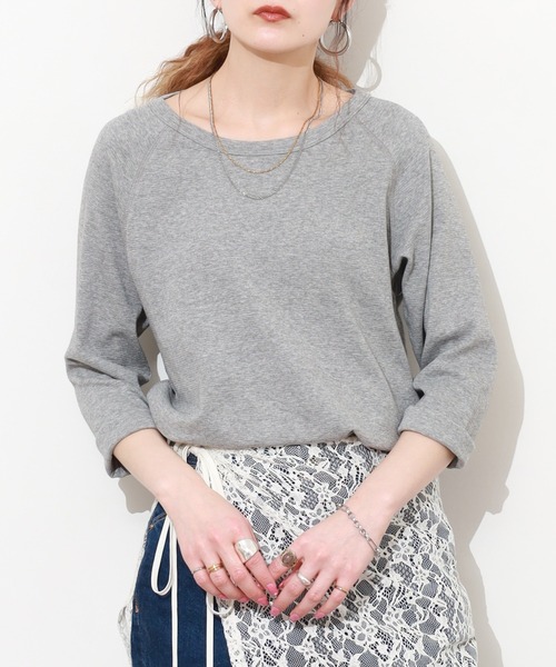 OMNES（オムネス） tシャツ ストレッチジャガード クルーネック六分袖T 