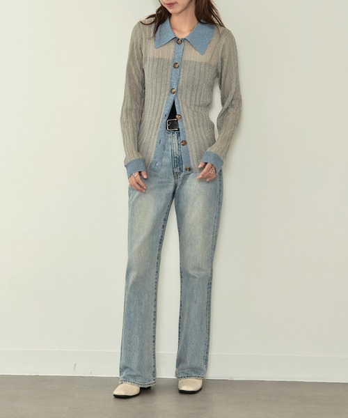 「MAISON BREEZE reveur」 長袖ニット FREE シルバー レディース_画像2