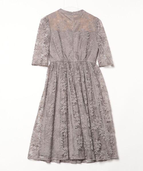 「AIMER」 レース半袖ワンピース X-SMALL グレー レディース_画像2