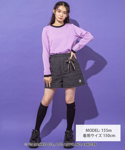 ZIDDY（ジディー） トレーナー 「クロミ」刺しゅう配色リンガー