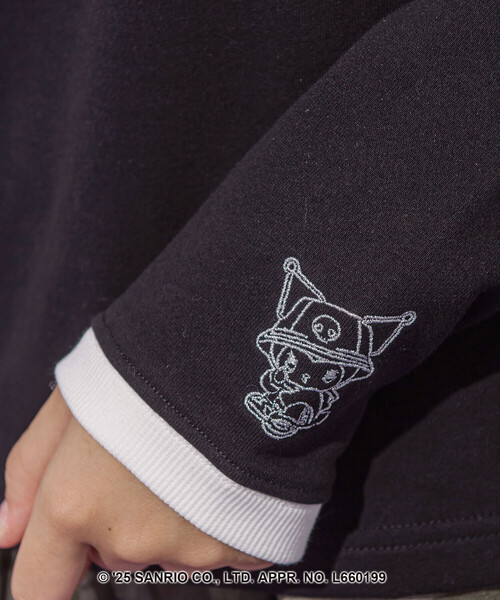 ZIDDY（ジディー） トレーナー 「クロミ」刺しゅう配色リンガー