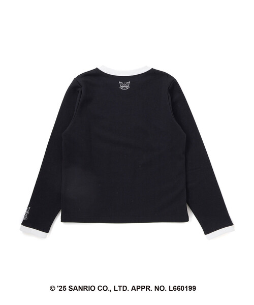 ZIDDY（ジディー） トレーナー 「クロミ」刺しゅう配色リンガー