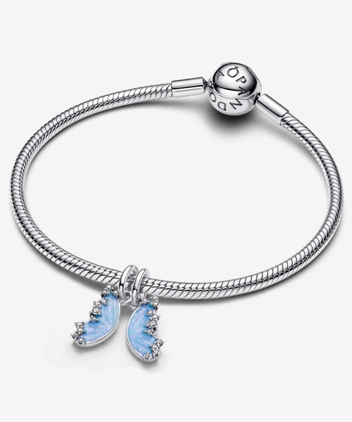 【hi】PANDORA バタフライブレスレット PANDORA（パンドラ） チャーム スプリッタブル バタフライ ダングル
