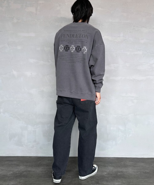 「PENDLETON」 スウェットカットソー M グレー レディース_画像4