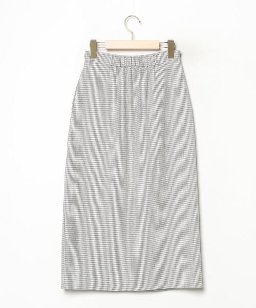 「flower」 チェック柄タイトスカート FREE グレー レディース_画像2