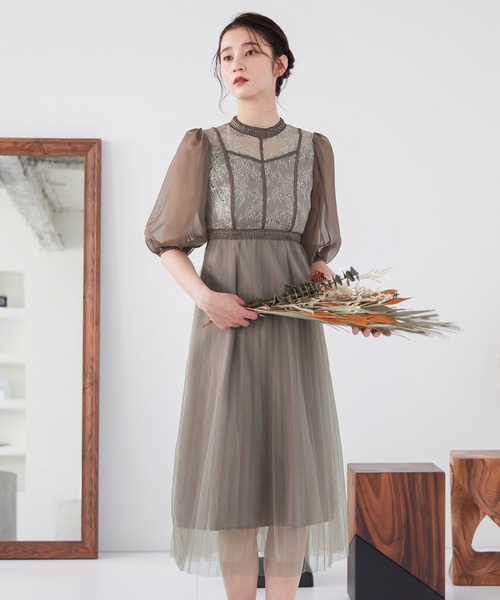 「niana」 半袖ワンピース M ブラック レディース_画像3