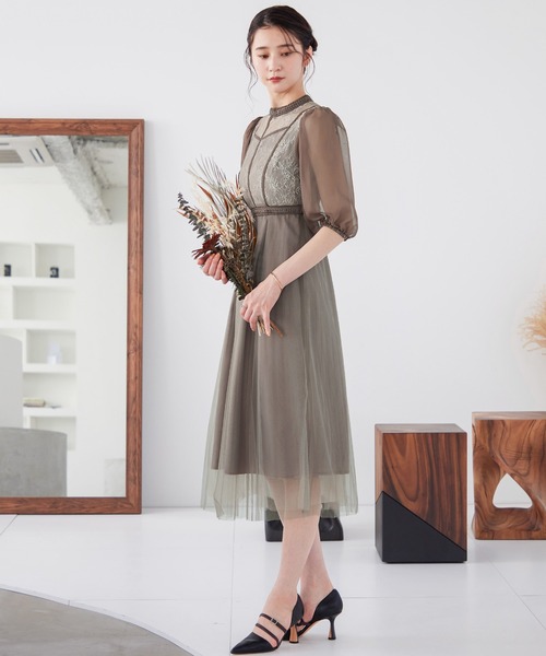 「niana」 半袖ワンピース M ブラック レディース_画像4