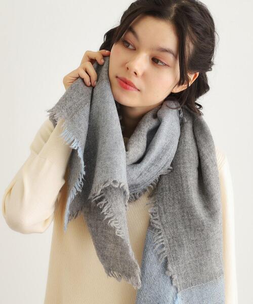 エブリィフレャストール LAURA ASHLEY（ローラアシュレイ） ストール マフラー 切り替え