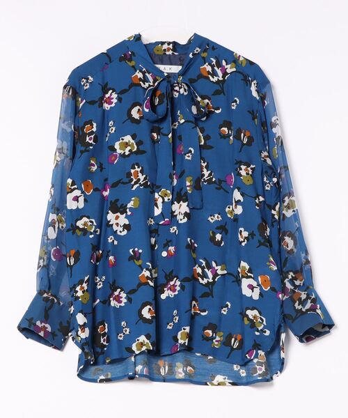 「H.A.K」 長袖ブラウス FREE ブルー レディース_画像4