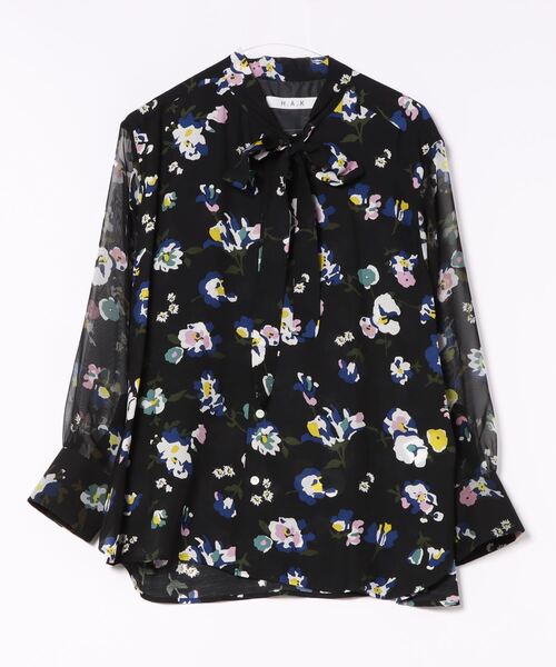 「H.A.K」 長袖ブラウス FREE ブルー レディース_画像5