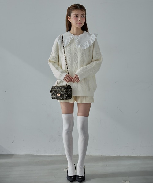 Nadana ショルダーバッグ バッグ ツイードチェーンショルダーバッグ