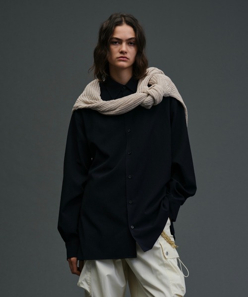 soerte シャツ Loose Nuance Stripe L/S Shirt / ルーズニュアンス