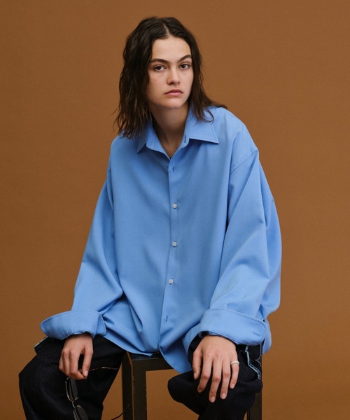 soerte シャツ Loose Nuance Stripe L/S Shirt / ルーズニュアンス