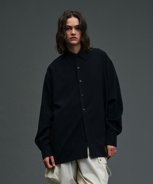 soerte シャツ Loose Nuance Stripe L/S Shirt / ルーズニュアンス