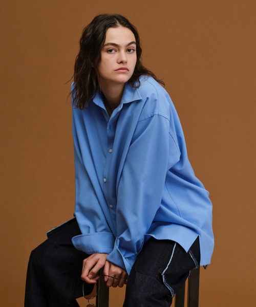soerte シャツ Loose Nuance Stripe L/S Shirt / ルーズニュアンス