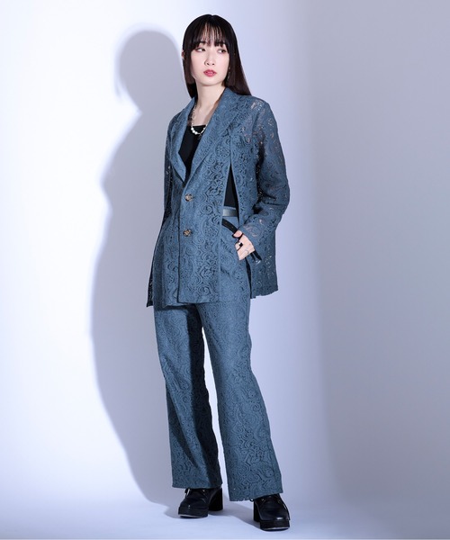 「Ellno Loset」 テーラードジャケット MEDIUM ブルー メンズ_画像5