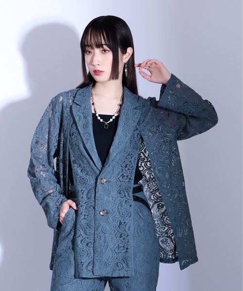 「Ellno Loset」 テーラードジャケット MEDIUM ブルー メンズ_画像7