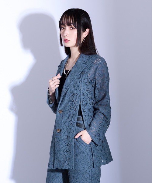 「Ellno Loset」 テーラードジャケット MEDIUM ブルー メンズ_画像8