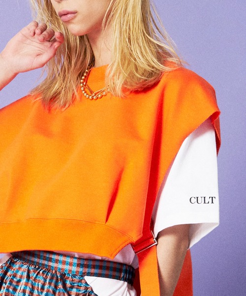 「MAISON SPECIAL」 スウェットカットソー FREE オレンジ レディース_画像2