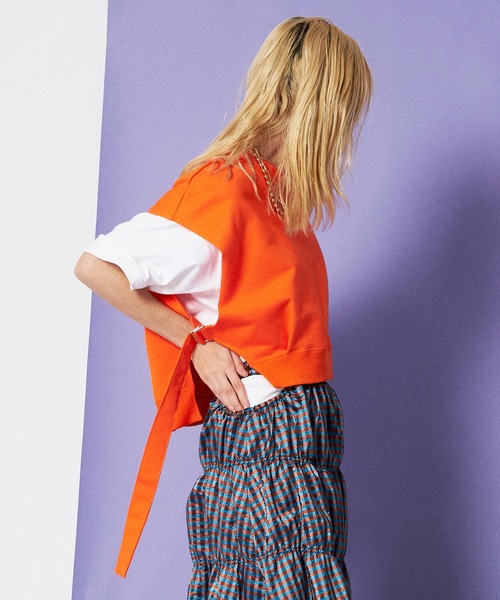 「MAISON SPECIAL」 スウェットカットソー FREE オレンジ レディース_画像9