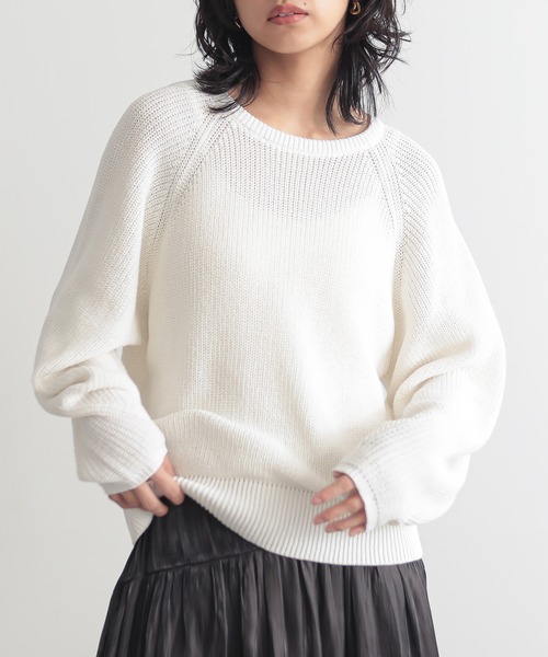「for/c」 長袖ニット M チャコールグレー レディース_画像6