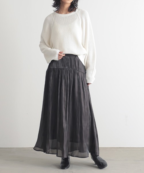 「for/c」 長袖ニット M チャコールグレー レディース_画像8