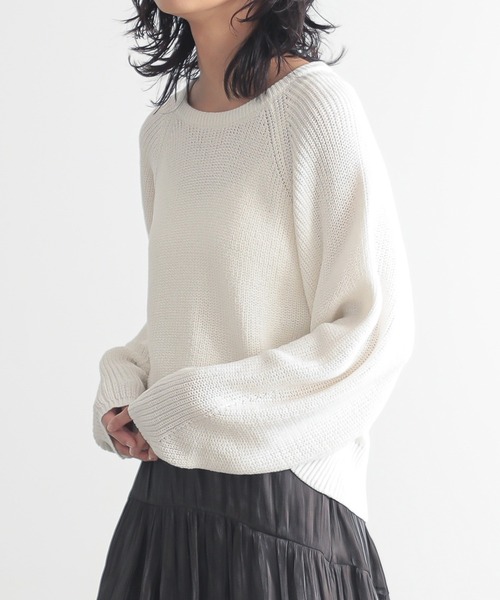 「for/c」 長袖ニット M チャコールグレー レディース_画像9