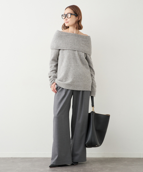 Fluffy ニット セーター *Fluffy Off Shoulder レディース : ZOZOTOWN