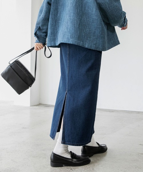 「BONLECILL」 デニムスカート FREE ブルー レディース_画像3