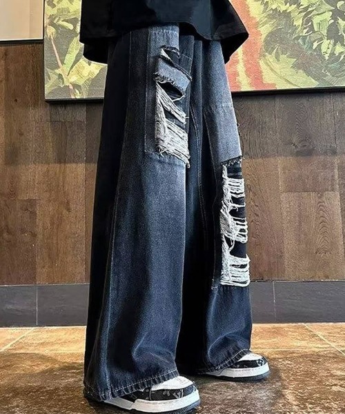 「Shoowtime」 デニムパンツ X-LARGE ブラック メンズ_画像3