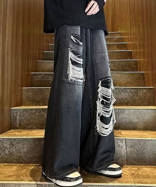 「Shoowtime」 デニムパンツ X-LARGE ブラック メンズ_画像5