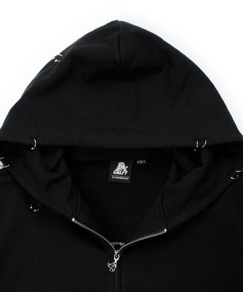 GALFY（ガルフィー） パーカー バチバチピアスパーカー/ヴィンテージ風