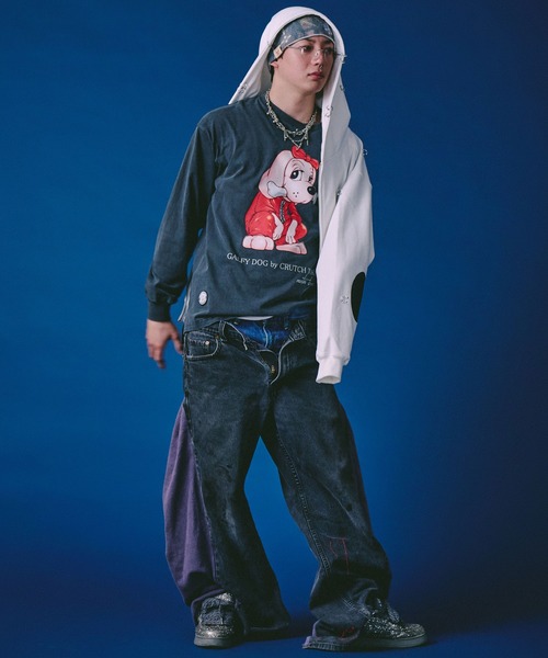 GALFY（ガルフィー） パーカー バチバチピアスパーカー/ヴィンテージ風