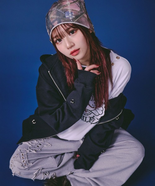 GALFY(ガルフィー) パーカー バチバチピアスパーカー/ヴィンテージ風 GALFY(ガルフィー) パーカー バチバチピアスパーカー/ヴィンテージ風