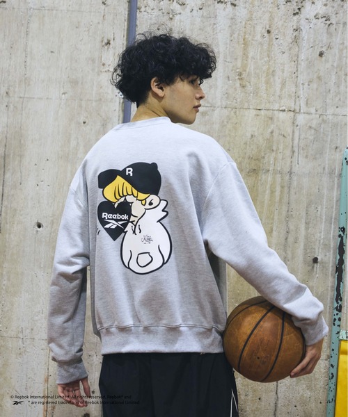 「kaoyorinakami」 スウェットカットソー「Reebokコラボ」 MEDIUM グレー メンズ_画像5